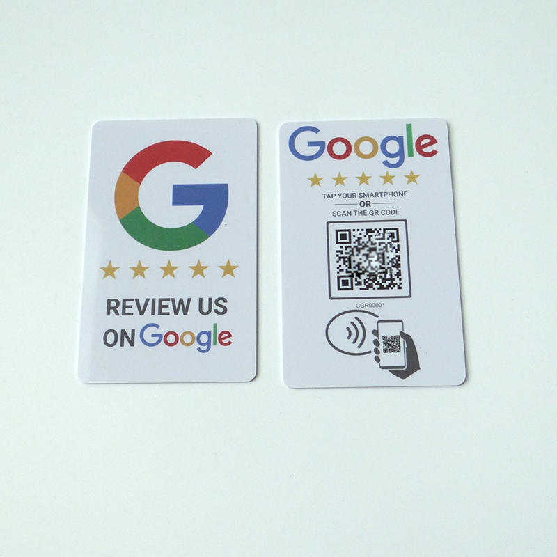 Custom printing NTAG213/215/216 Chip nfc plastic business card for social media sharing