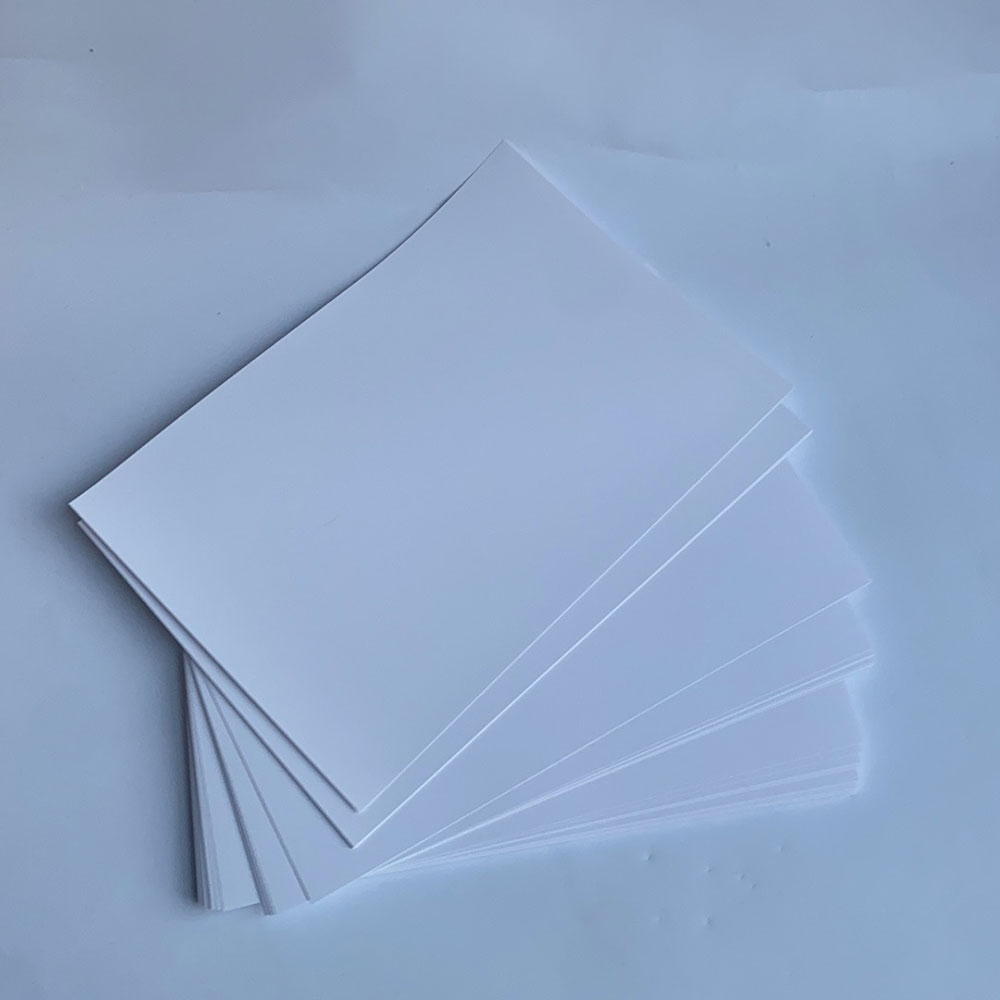 A4 Size White Core Polycarbonate PC Material Inkjet Coating Sheet 0.1mm/0.15mm Thickness for SMART I